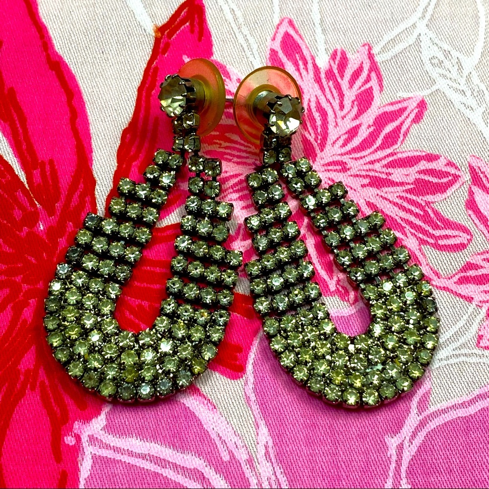 •vintage• {GLITTERY} Rhinestone dangle Earrings